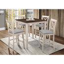 Happy Homes Tahoe 5 pc Counter Height Dinette Tahoe Antique White IMAGE 1