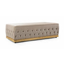 Nova Wholesale Furniture Jester Fabric Ottoman JESTER OTT-CREAM IMAGE 1