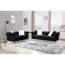 Happy Homes Manchester Stationary Fabric Sofa Manchester Sofa - Black IMAGE 2