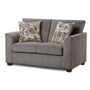 Happy Homes Stationary Loveseat 3000 Loveseat - Grey IMAGE 1