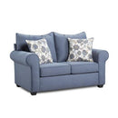Happy Homes Stationary Loveseat 4000 Loveseat - Indigo IMAGE 1