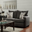 Happy Homes Stationary Loveseat 1680 Loveseat - Chevy Charcoal IMAGE 1