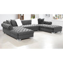 Happy Homes XL London Fabric 3 pc Sectional XL London - Grey IMAGE 2