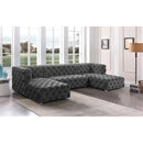 Happy Homes Cosmo Fabric 3 pc Sectional Cosmo Grey IMAGE 2