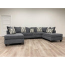 Happy Homes Fabric 3 pc Sectional 111-Steel Sectional IMAGE 1
