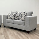 Happy Homes Stationary Fabric Loveseat 110-Gray Loveseat IMAGE 1