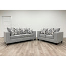 Happy Homes Stationary Fabric Sofa 110-Gray Sofa IMAGE 3