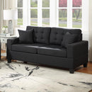 Happy Homes Stationary Fabric Sofa HH3355 Sofa - Black IMAGE 1