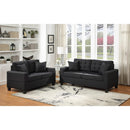 Happy Homes Stationary Fabric Loveseat HH3355 Loveseat - Black IMAGE 2