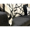 Happy Homes Stationary Fabric Sofa 110 Black Sofa IMAGE 2