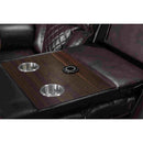 Happy Homes Reclining Leather Look Sofa Alexa Power Reclining Sofa - Brown IMAGE 2