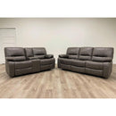 Happy Homes Oscar Reclining Fabric Loveseat with Console Oscar Reclining Loveseat - Grey/Brown IMAGE 3