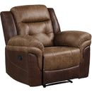 Happy Homes Toris2 Leather Air Recliner Toris2 Recliner - Brown IMAGE 1
