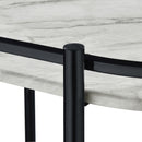 Coaster Furniture Desiree 181376 2-tier Faux Marble Shelf Metal Bar Cart - Black IMAGE 10