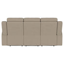 Coaster Furniture Brentwood 610281 Upholstered Motion Reclining Sofa - Taupe IMAGE 6