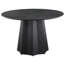 Coaster Furniture Round Camden Dining Table with Faux Marble Top and Pedestal Base 105780 IMAGE 1