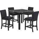 Crown Mark Lennon 1715SET-AB 5 pc Counter Height Dinette - Black IMAGE 1