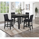 Crown Mark Lennon 1715SET-AB 5 pc Counter Height Dinette - Black IMAGE 2
