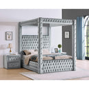 Crown Mark Annabelle 5114GY-Q Queen Canopy Bed - Grey IMAGE 3