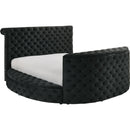 Crown Mark Voltare 5212BK-K King Bed with Fireplace & TV Lift - Black IMAGE 1
