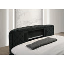 Crown Mark Voltare 5212BK-K King Bed with Fireplace & TV Lift - Black IMAGE 6