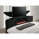 Crown Mark Voltare 5212BK-Q Queen Bed with Fireplace & TV Lift - Black IMAGE 7