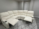 Beige Fabric Reclining Sectional Sofa