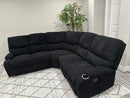 Empire Fabric Sectional Sofa In Black