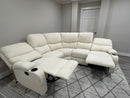 Beige Fabric Reclining Sectional Sofa