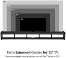 70" Floating Wall-Mounted TV Stand – Solid Black – CLEARANCE $25