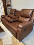 Brown Reclining 3PC Sofa Set