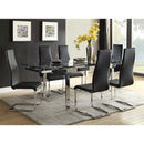  Coaster Furniture Montclair 100515BLK Upholstered Dining Side Chair - Black (Set of 4) IMAGE 5