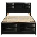 Coaster Furniture Briana 202701Q Wood Queen Storage Bookcase Bed - Black IMAGE 3