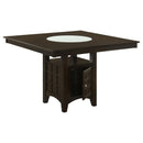 Coaster Furniture Square Clanton Counter Height Dining Table with Pedestal Base 100438 IMAGE 2