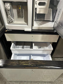 Bespoke 4-Door French Door Refrigerator (29 cu. ft.) with Beverage Center™ in Morning Blue Glass Top Panels and White Glass Middle and Bottom Panels