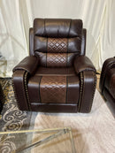 Brown Two Tone Reclining Sofa 3PC Set CLEARANCE NEW IN BOX