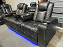 Stephano Reclining Sofa Set Black