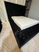 Paris Black Platform Bed Queen, King
