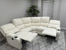 Beige Fabric Reclining Sectional Sofa