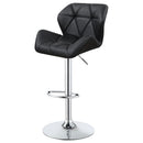 Coaster Furniture Berrington 100425 Upholstered Adjustable Bar Stool - Black (Set of 2) IMAGE 4