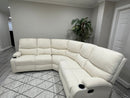 Beige Fabric Reclining Sectional Sofa