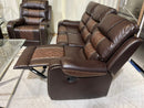 Brown Two Tone Reclining Sofa 3PC Set CLEARANCE NEW IN BOX