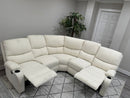 Beige Fabric Reclining Sectional Sofa