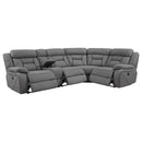 Coaster Furniture Higgins Power Reclining Leather Look 4 pc Sectional 600370 IMAGE 2