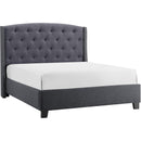  Crown Mark Eva Queen Upholstered Platform Bed 5111GY-Q-HBFB/5111GY-KQ-RAIL IMAGE 1