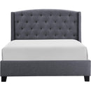  Crown Mark Eva King Upholstered Platform Bed 5111GY-K-HBFB/5111GY-KQ-RAIL IMAGE 2