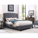  Crown Mark Eva King Upholstered Platform Bed 5111GY-K-HBFB/5111GY-KQ-RAIL IMAGE 4