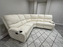 Beige Fabric Reclining Sectional Sofa