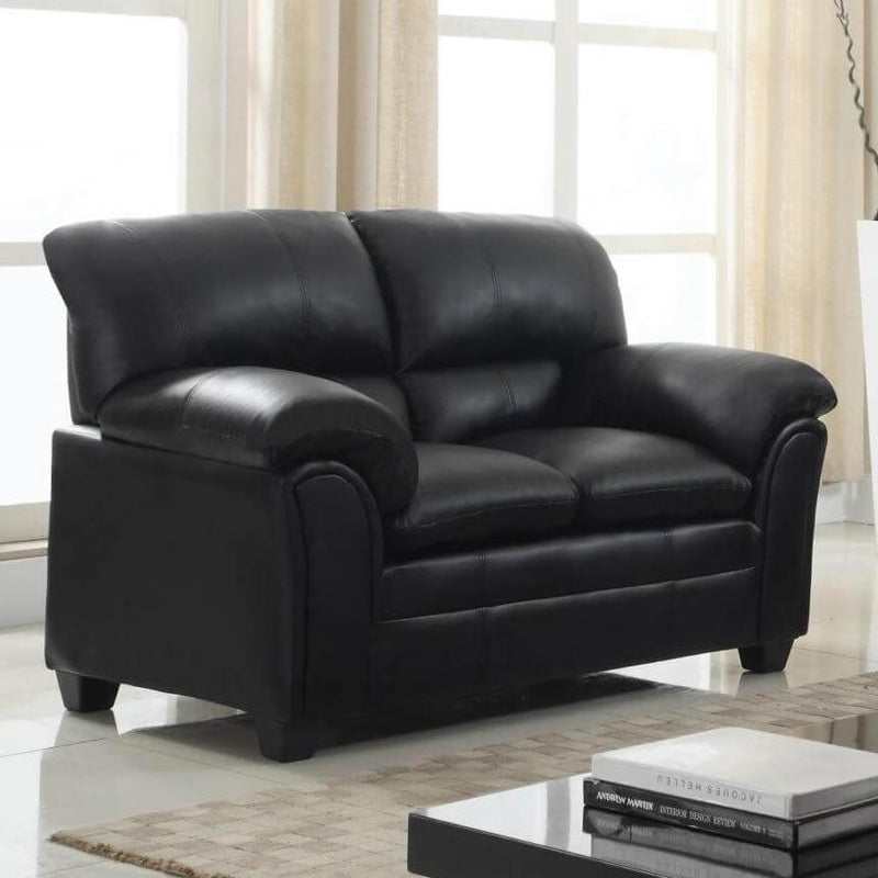 Happy Homes Parker Stationary Leather Look Loveseat Parker 73757L Loveseat IMAGE 1