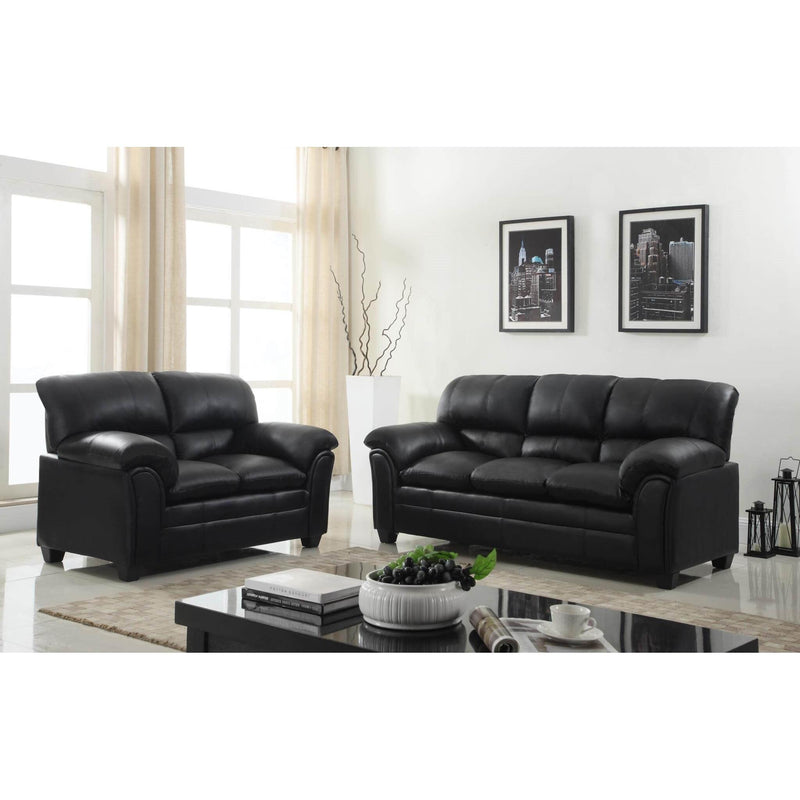 Happy Homes Parker Stationary Leather Look Loveseat Parker 73757L Loveseat IMAGE 2